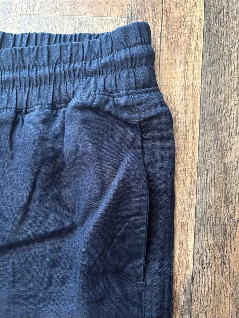 Quince Navy Blue Linen Summer Pants size large